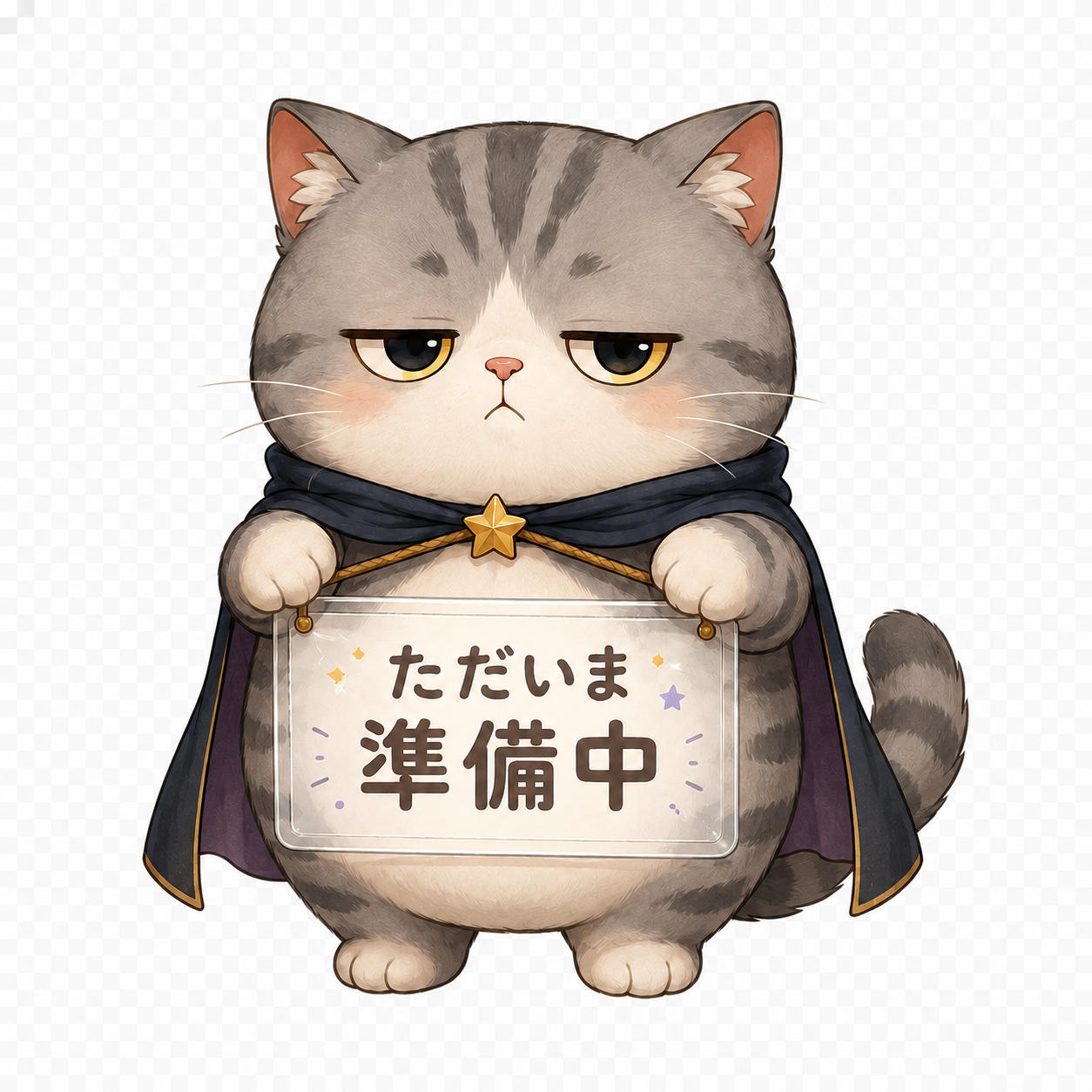 準備中の案内猫